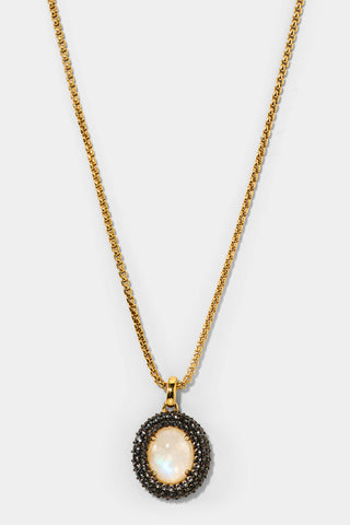 NADRI’S AU NATUREL OVAL PENDANT NECKLACE