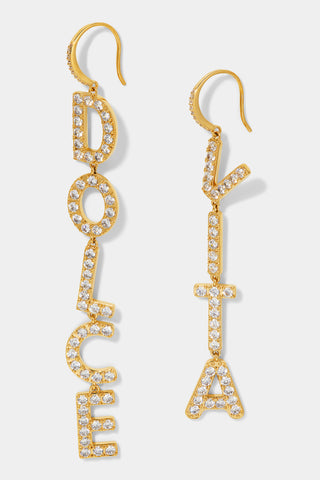 AJOA DOLCE VITA CZ DROP LINEAR EARRINGS