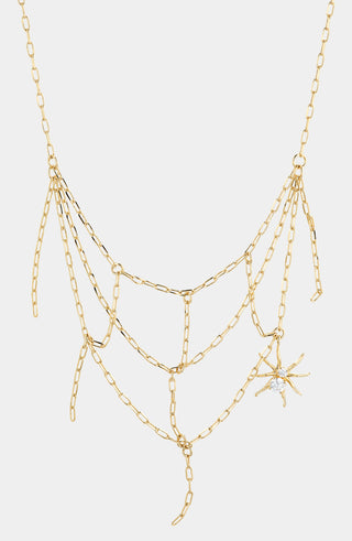 AJOA SPIDER WEB COLLAR NECKLACE