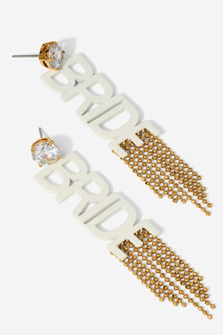 BRIDE FRINGE DROP EARRINGS