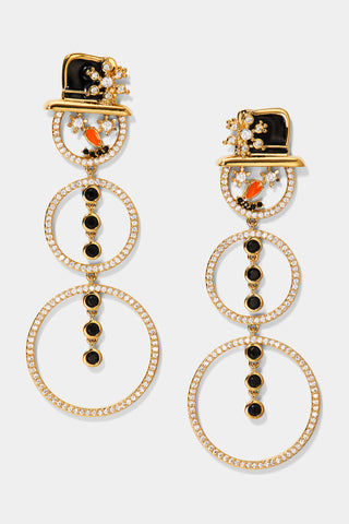 HOLI-DAZE SNOWMAN DROP EARRINGS