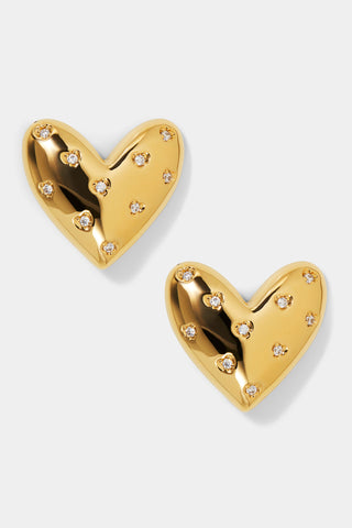 ROSALIA JUMBO CZ HEART STUD EARRINGS