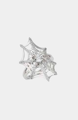 AJOA SPOOKY SPIDER WEB RING