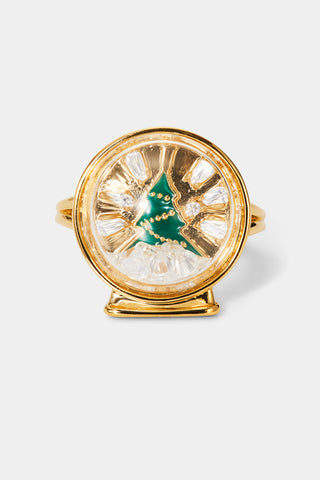 HOLI-DAZE SNOW GLOBE RING