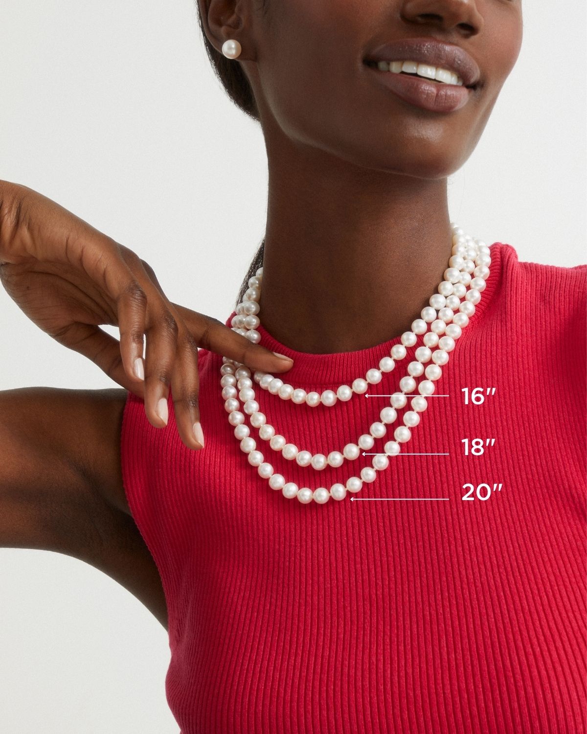 2 rows 9 10mm south sea round white pearl necklace 1819 925s Chain Necklaces 2 rows 9 10mm south sea round white pearl necklace 1819 925s Chain Necklaces