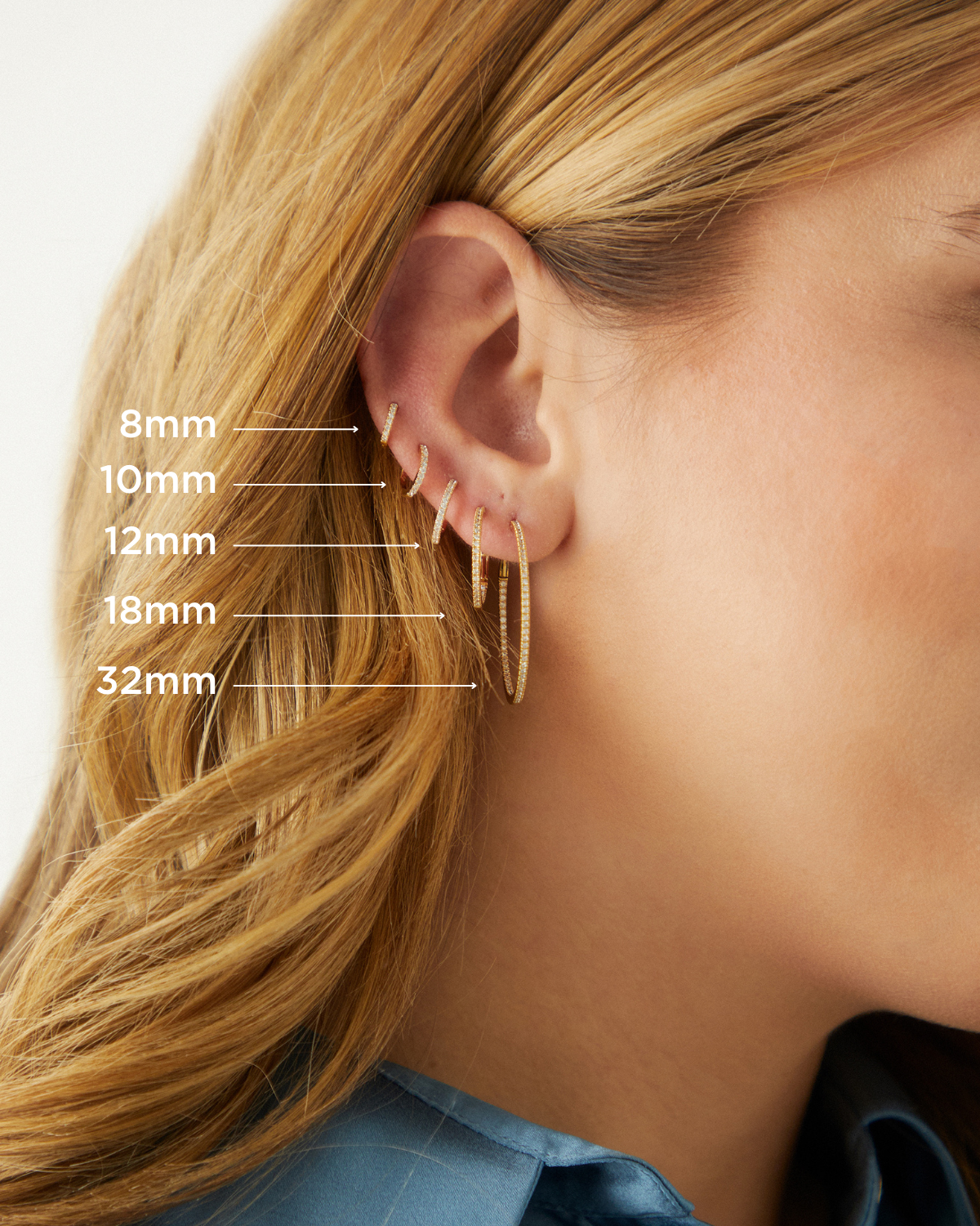 1Pair Minimalist Huggie Hoop Earrings Gold Tiny Round Earrings 6mm/8mm/10mm/12mm  | eBay
