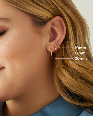 Thin huggie hoop earrings clearance