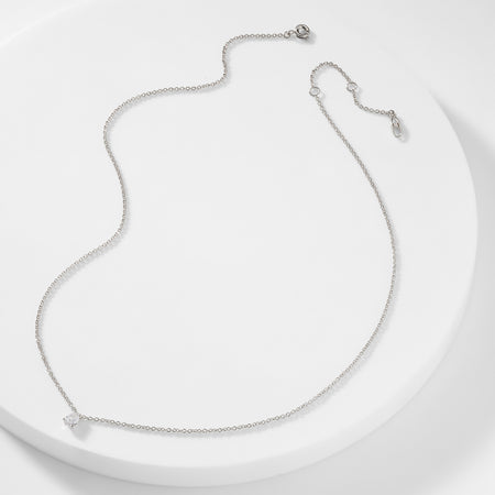 Modern Love Pear CZ Necklace