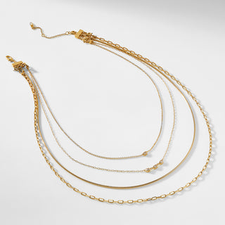 GOLDEN HOUR MULTI CHAIN NECKLACE