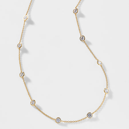 Elevate Round CZ Station Necklace
