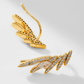 LEAH PAVE WING CLIMBER EARRINGS
