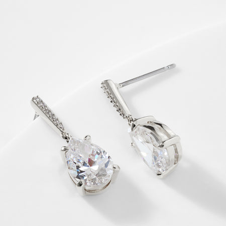 Colette CZ Pear Drop Post Earrings