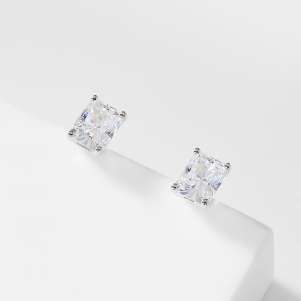 Herkimer Diamond Stud Earrings in Sterling Silver – Stórica Studio