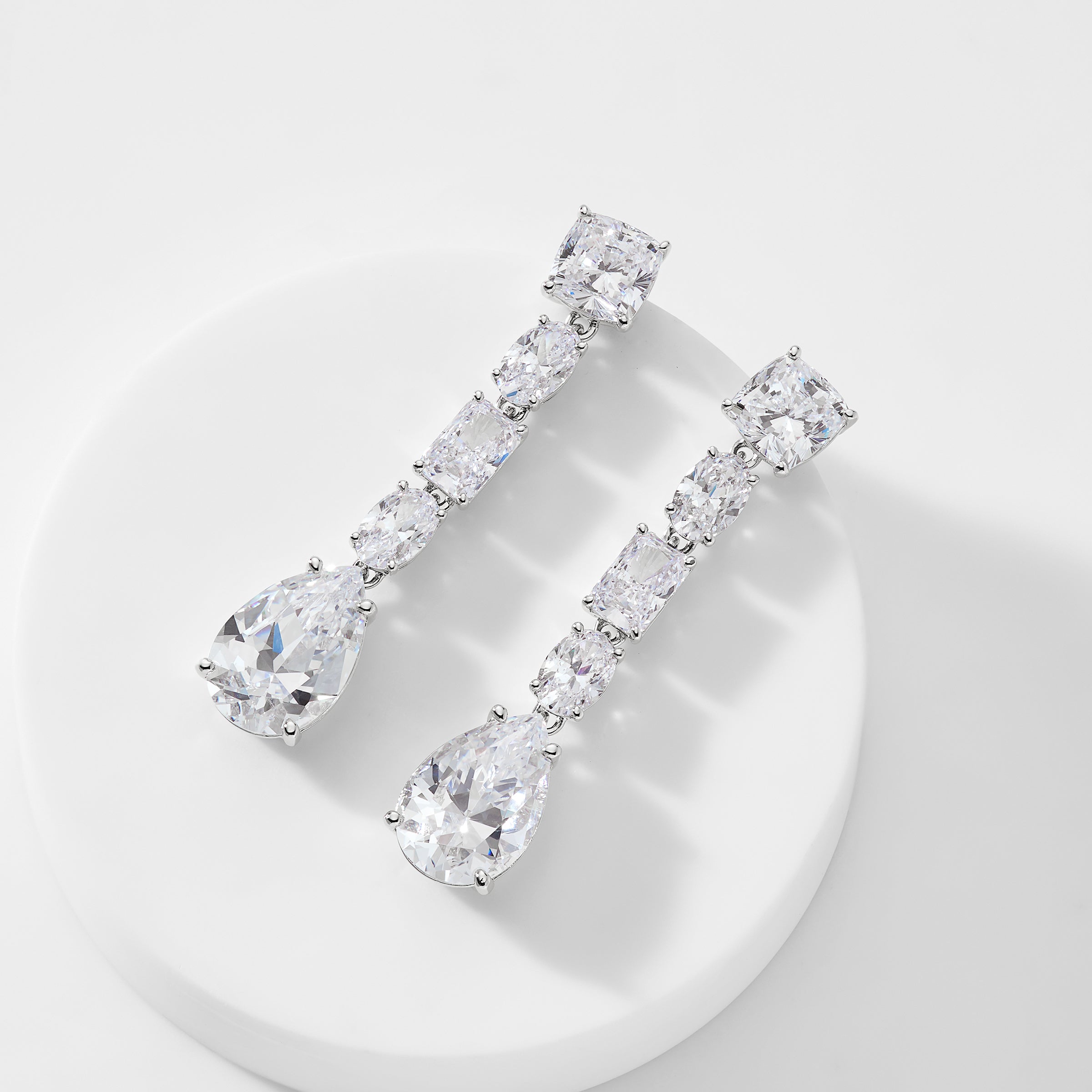 SHINE ON CZ LINEAR DROP EARRINGS – NADRI - Main Image