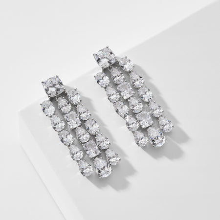 SHINE ON CZ CHANDELIER EARRINGS