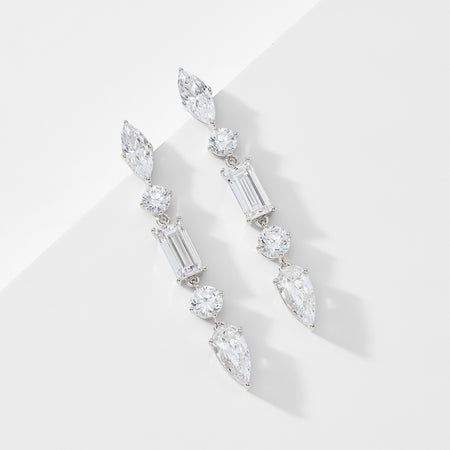 INVITATION ONLY CZ LINEAR EARRINGS