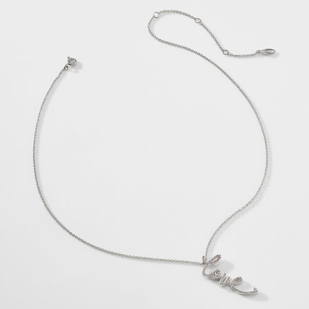 Cirque Pave CZ Love Necklace
