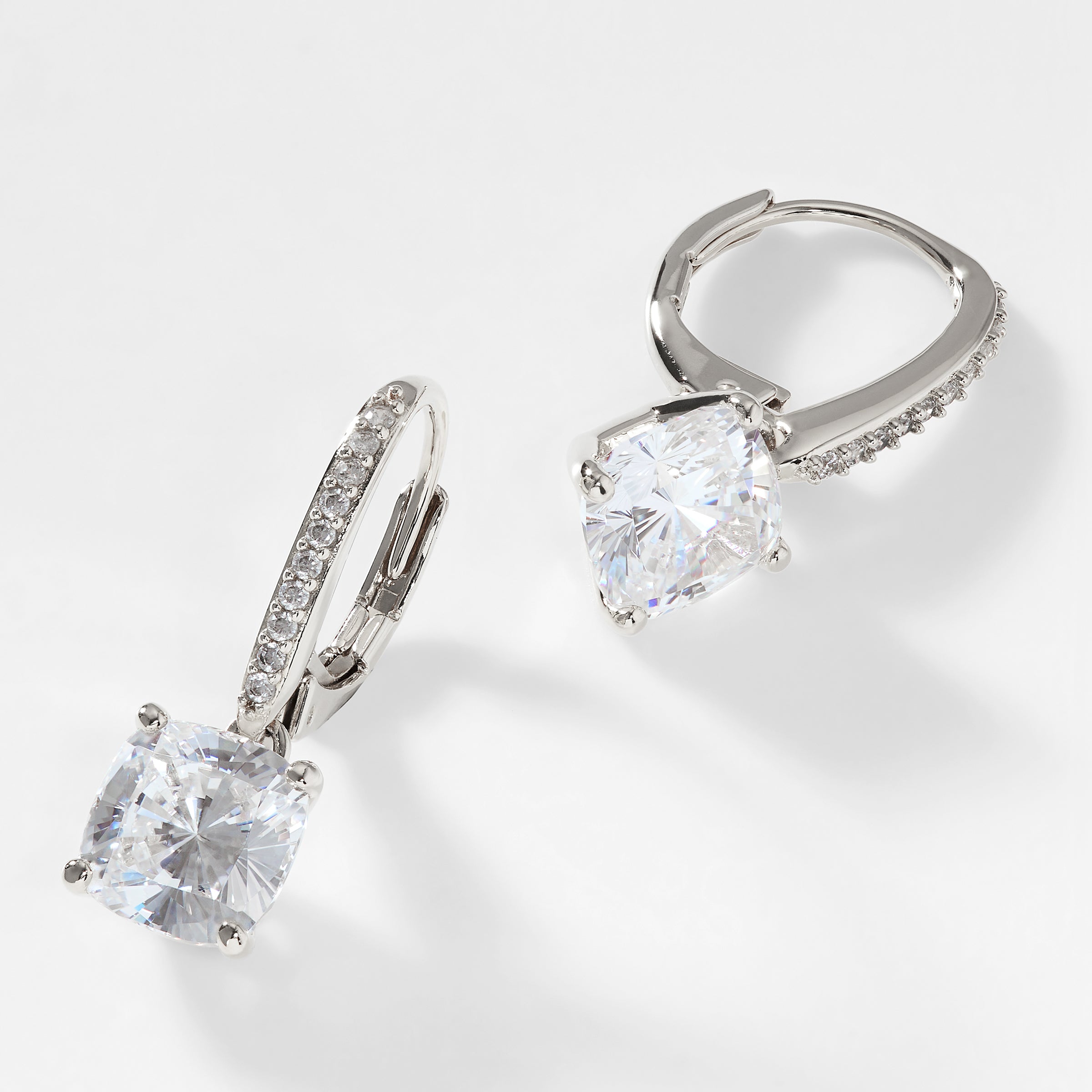 MODERN LOVE CUSHION CUT CZ DROP EARRINGS – NADRI