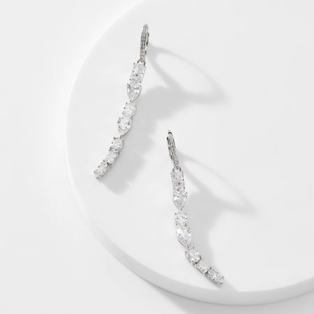 RSVP CZ LINEAR EARRINGS