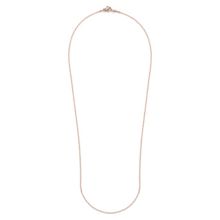 nadri 1.3mm 20" flat cable chain rose gold plated sterling silver necklace