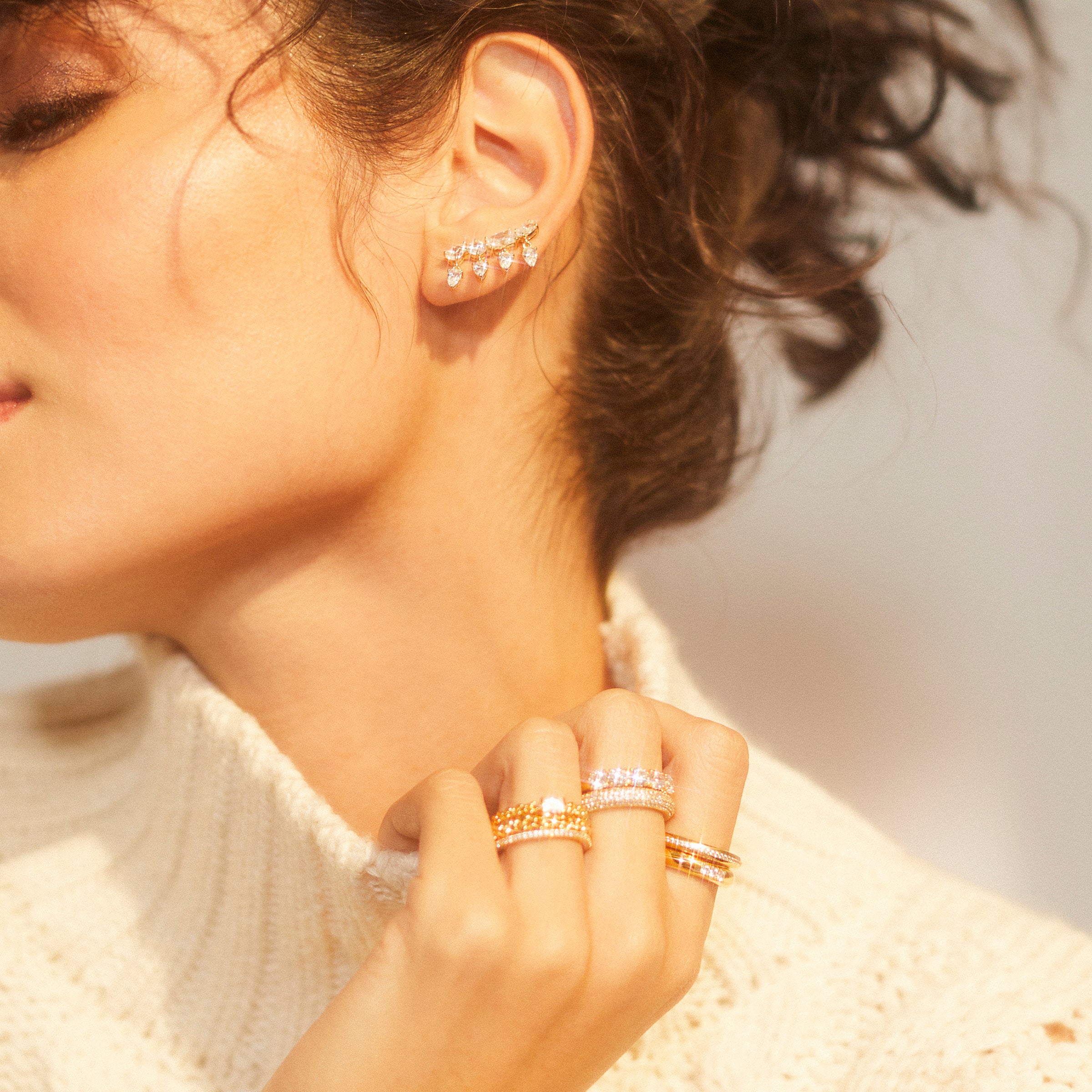 Paperclip Drop Earrings – Pandora at Diamonds & Co.