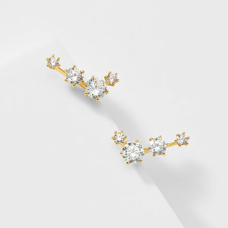 Edwardian East West CZ Earrings