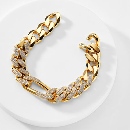 STERLING HIGHLIGHT LARGE CURB CHAIN BRACELET