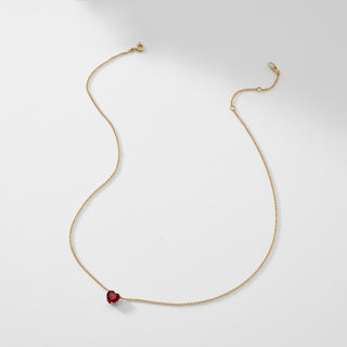 MODERN LOVE RUBY LARGE HEART NECKLACE