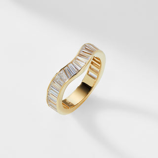 STACKED BAGUETTE CURVY RING