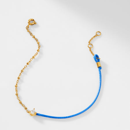 HALF HALF CHAIN BRAIDED CORD BRACELET
